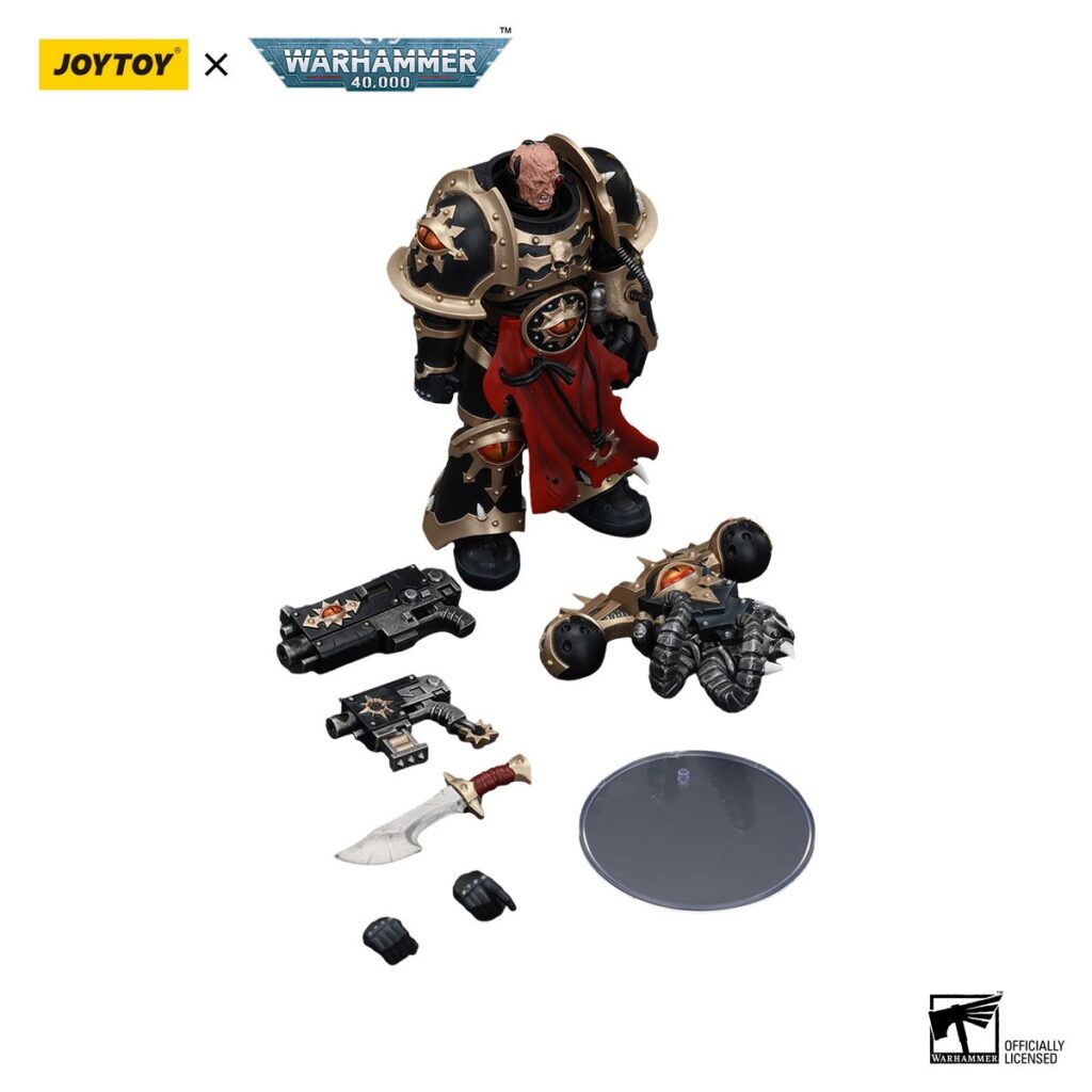 JoyToy WH40K - Chaos Space Marines Black Legion Chosen with Bolt Pistol and Power Fist - Image 6