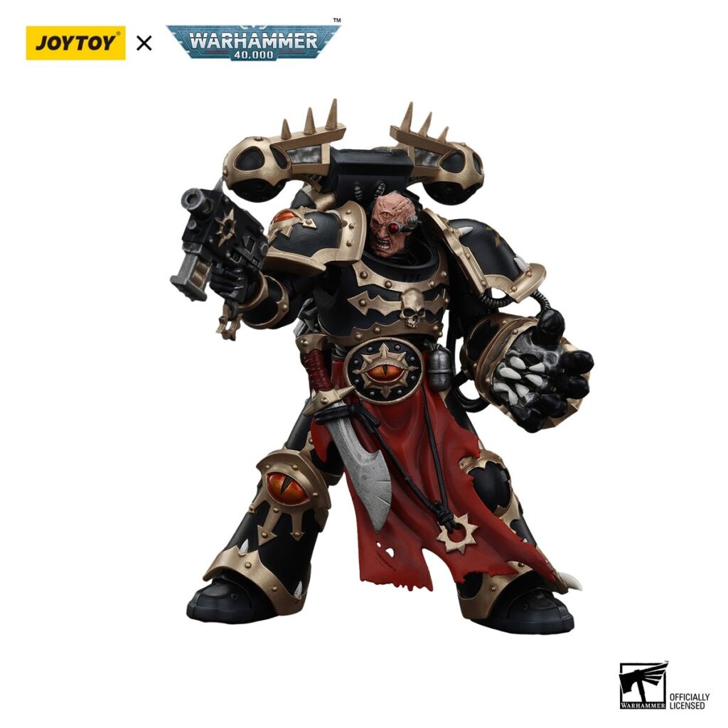 JoyToy WH40K - Chaos Space Marines Black Legion Chosen with Bolt Pistol and Power Fist - Image 4