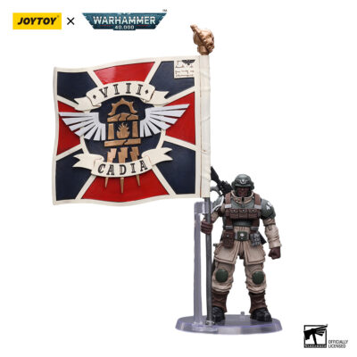 JoyToy WH40K - Astra Militarum Cadian Command Squad Veteran with Regimental Standard