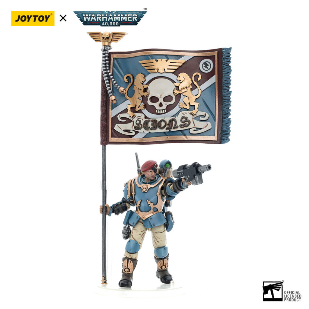 JoyToy WH40K - Astra Militarum Tempestus Scions Command Squad 55th Kappic Eagles Banner Bearer - Image 4