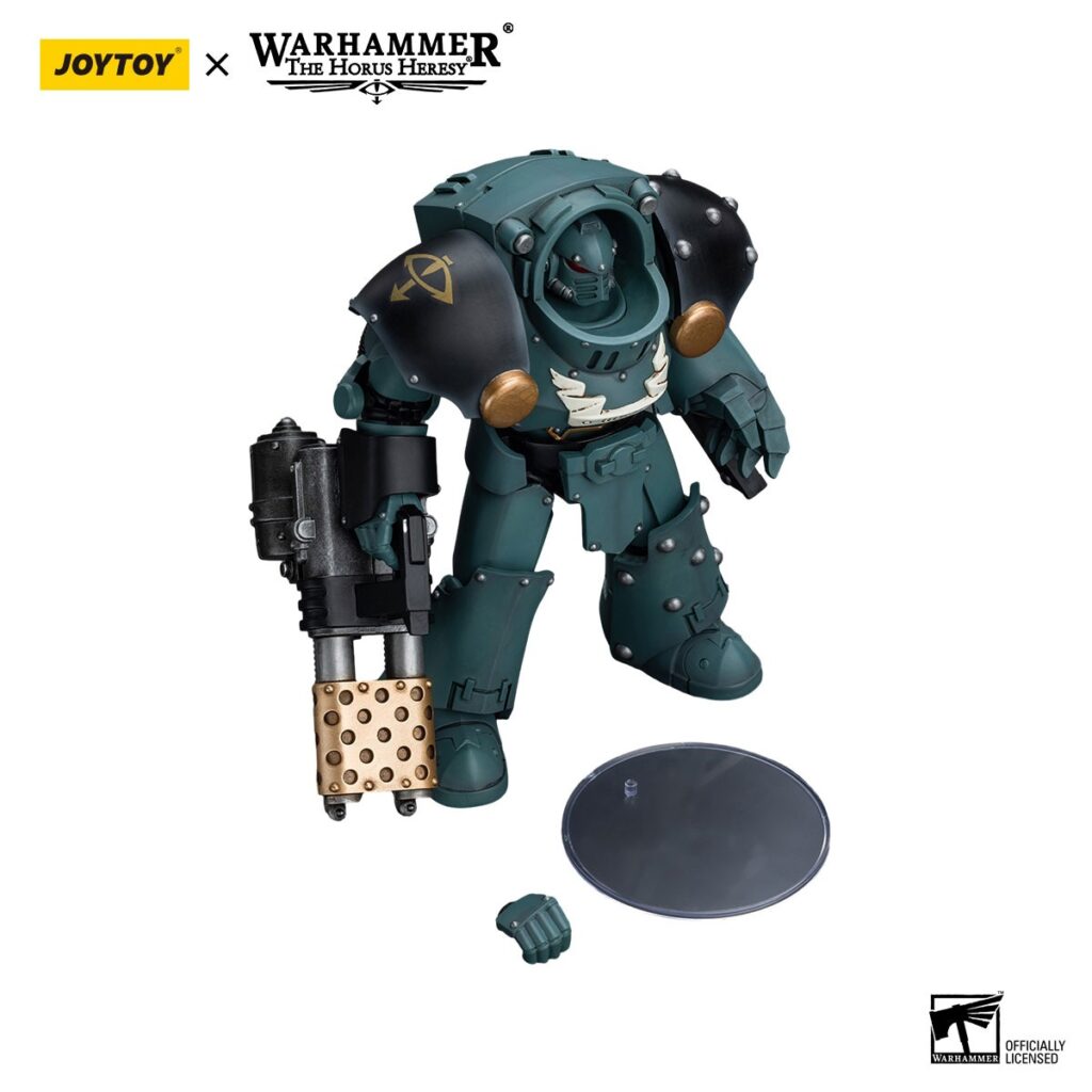 JoyToy WH40K - Sons Of Horus Tartaros Terminator Squad Terminator With Heavy Flamer And Chainfist - Image 6